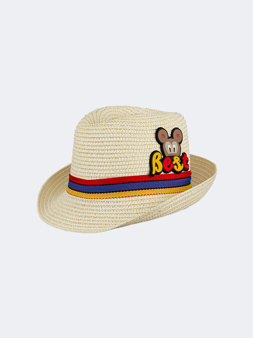Oil And Gaz Stylish Kids-Boys Beach Buntal Hat Blue/Beige