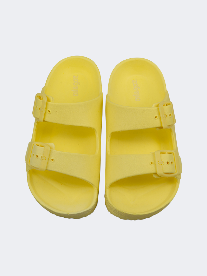 Oil And Gaz Chic Beach Kids Stripe Slide Yellow
