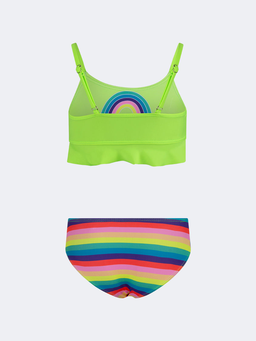 Oil And Gaz Cute Kids-Girls Beach Bikini Set Green