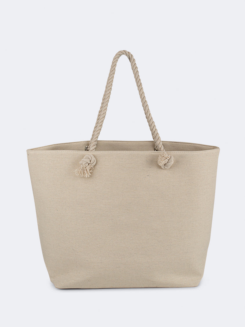 Oil And Gaz Chic Women Beach Bag White