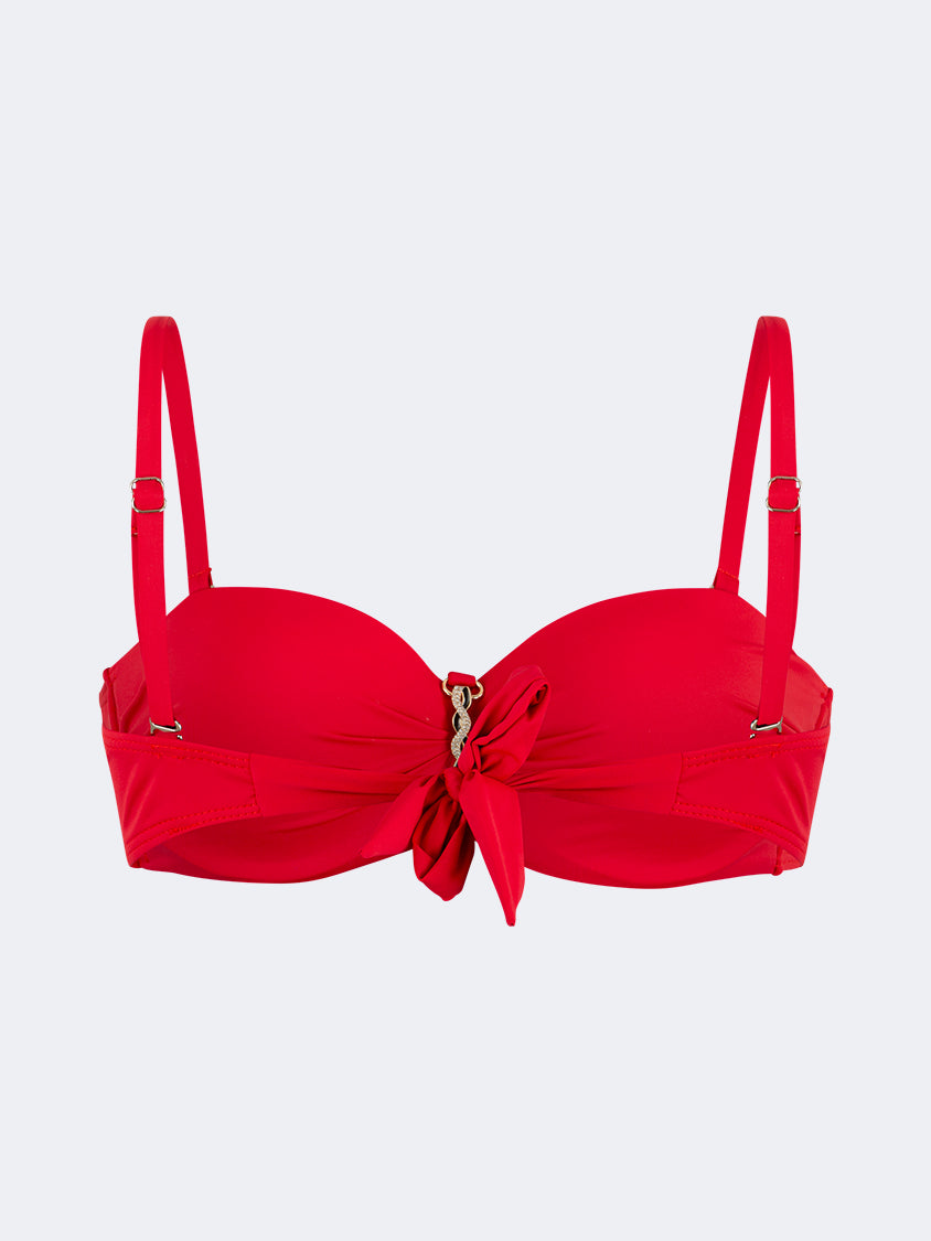 Oil And Gaz Stylish Women Beach Bandeau Bra Red