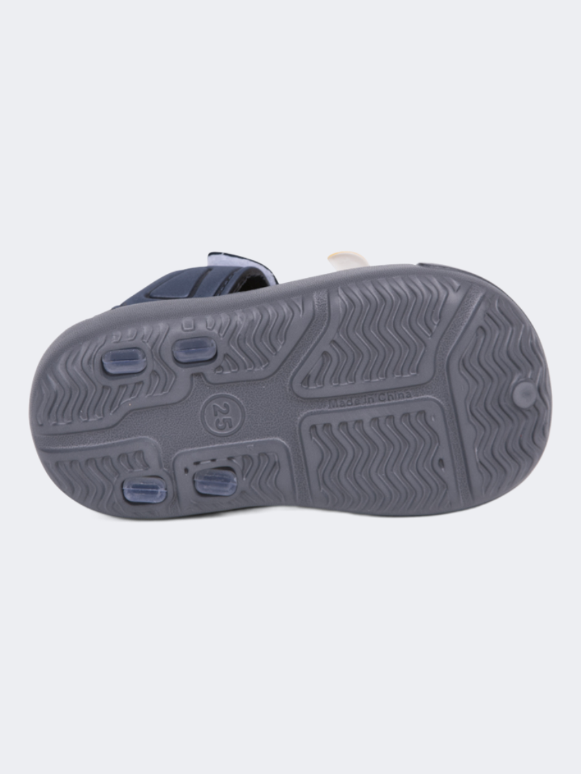 Oil And Gaz Cozy Kids-Boys Beach Slip-On Clogs Grey/Navy