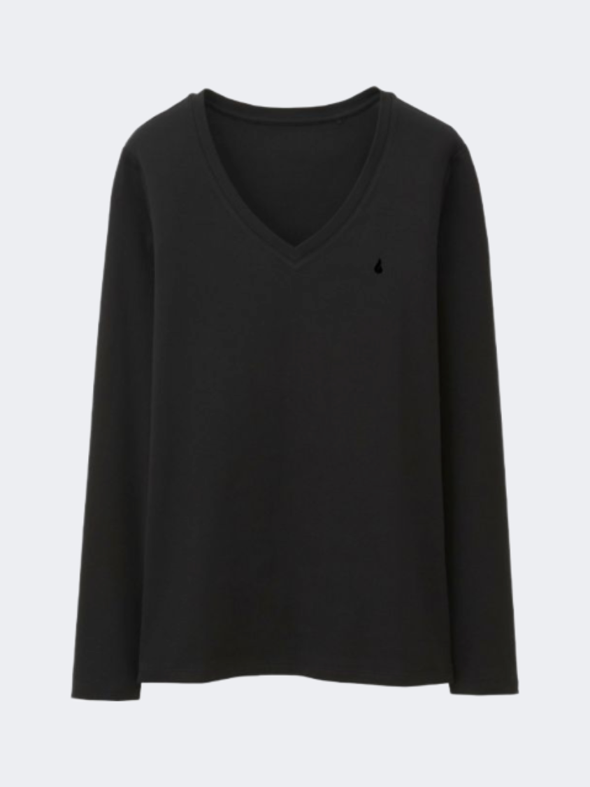 Oil And Gaz Long Sleeve T.Shirt Women Lifestyle Black