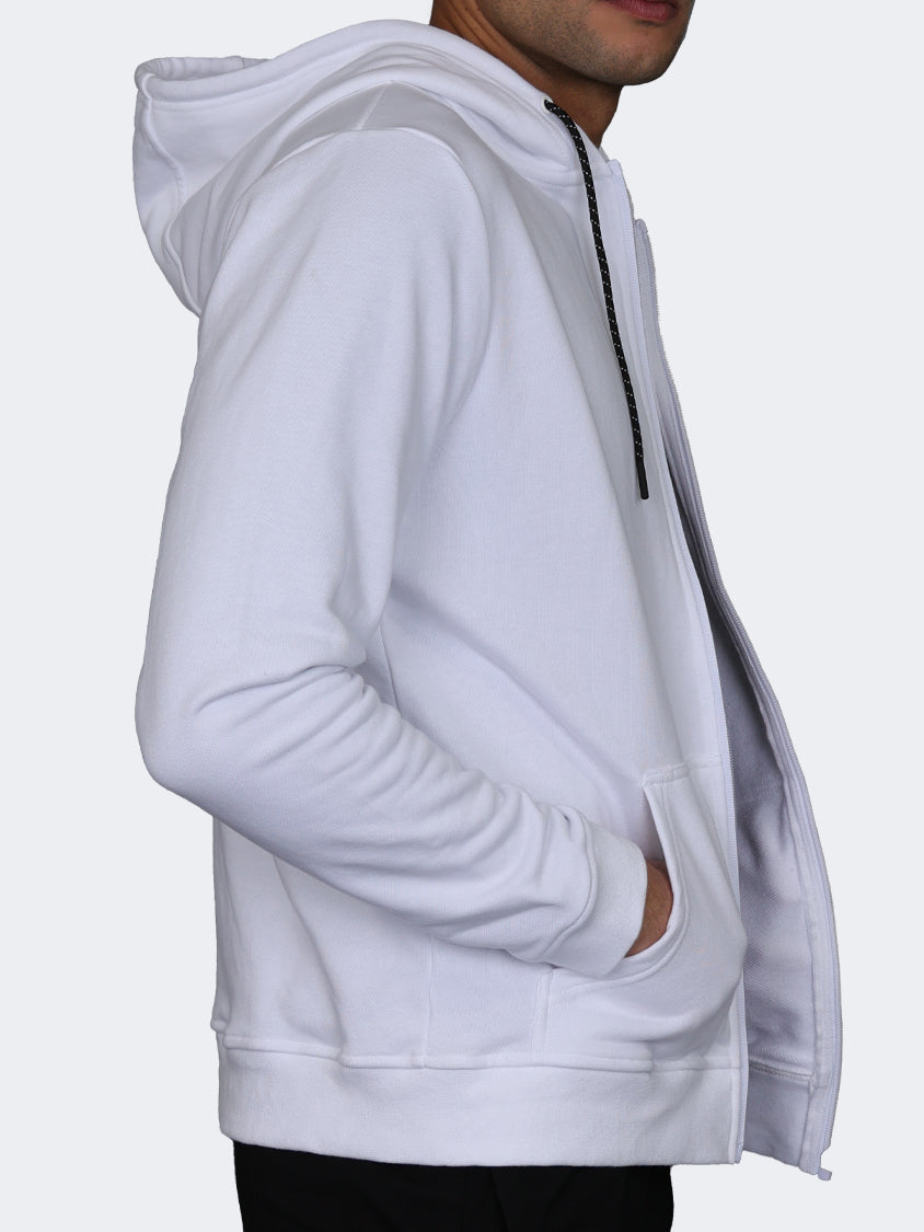 Oil And Gaz Full Zip Men Lifestyle Hoody White