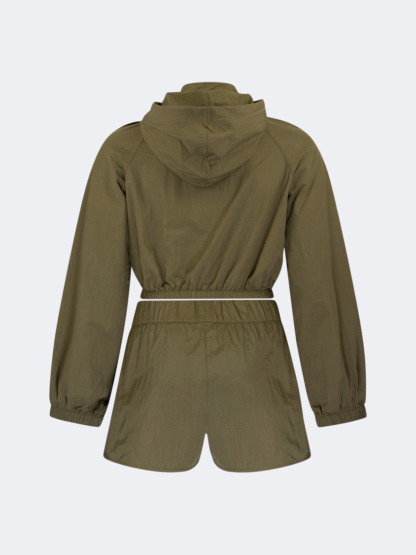 Oil And Gaz Comfortable Women Lifestyle Co Ord Set Olive
