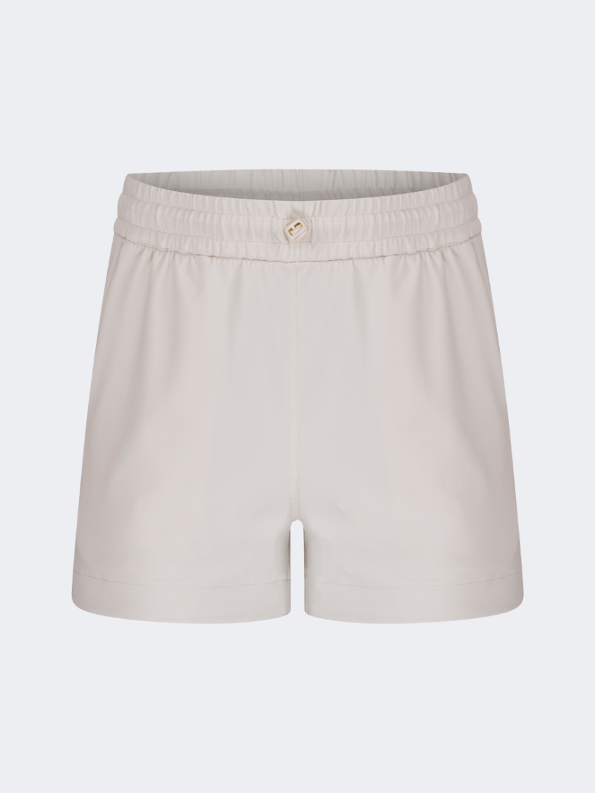 Oil&Gaz Slim Fit Women Training Short White