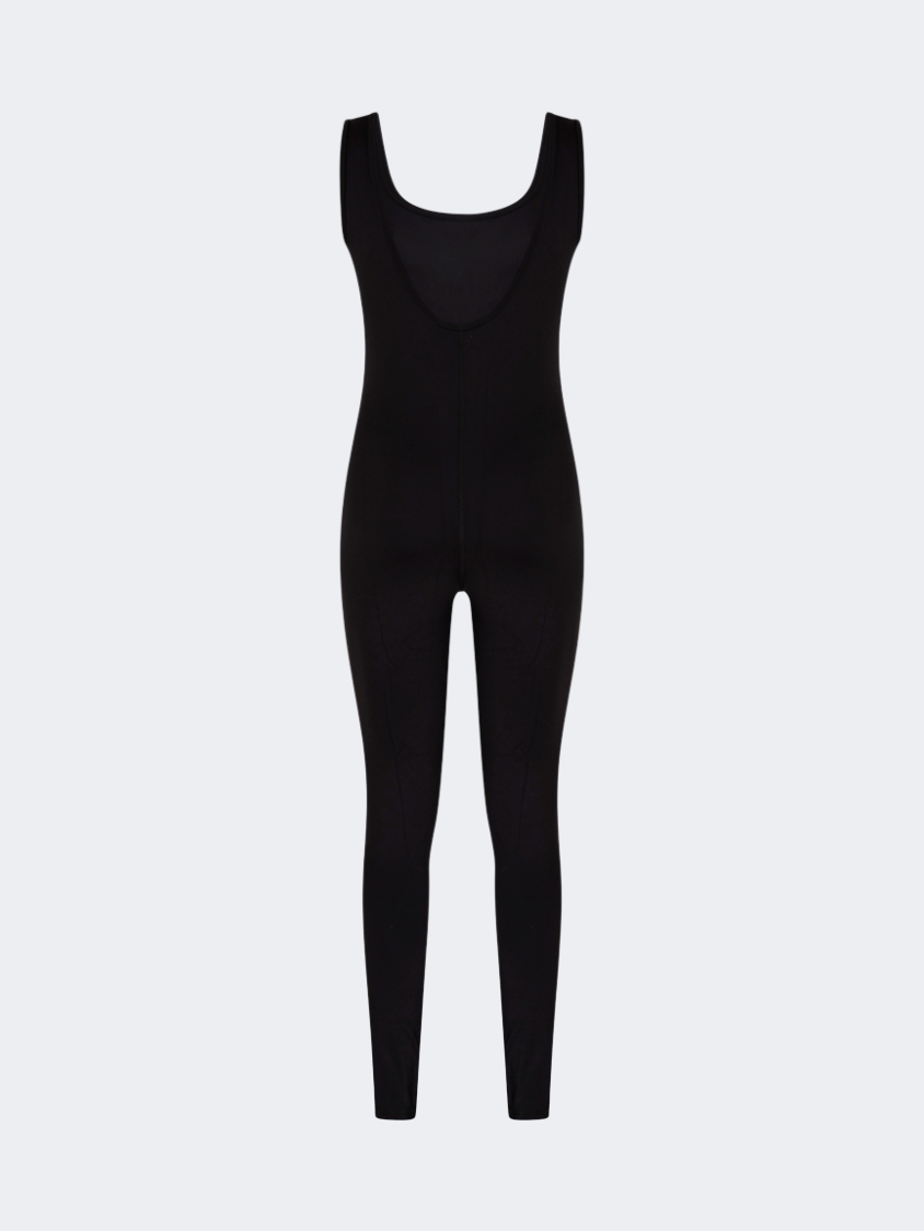 Oil And Gaz Sleeveless Long Women Lifestyle Jumpsuit Black