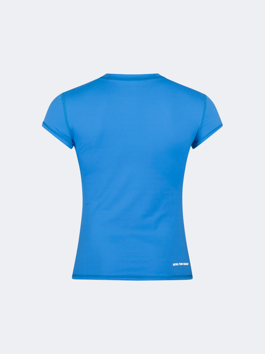 Oil And Gaz Classic Women Lifestyle Crew Neck T-Shirt Blue