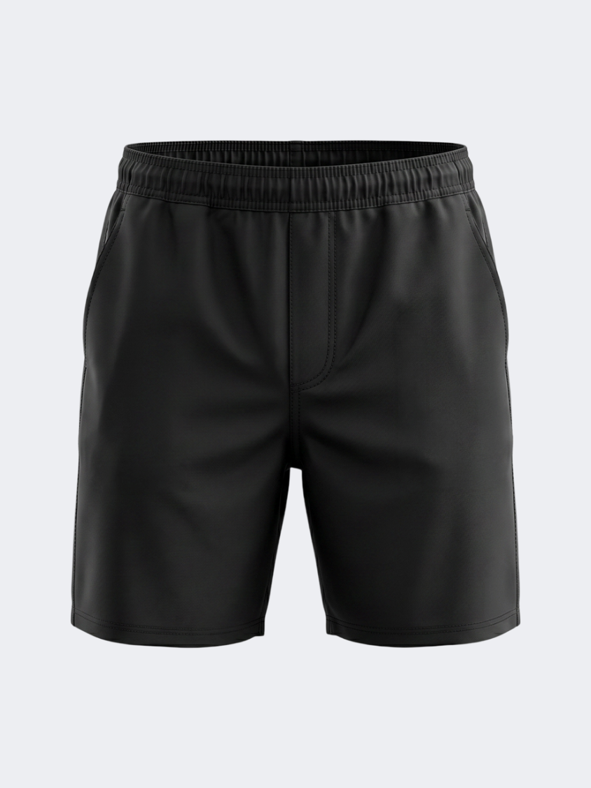 Oil & Gaz Breathable Men Beach Solid Swim Short Black