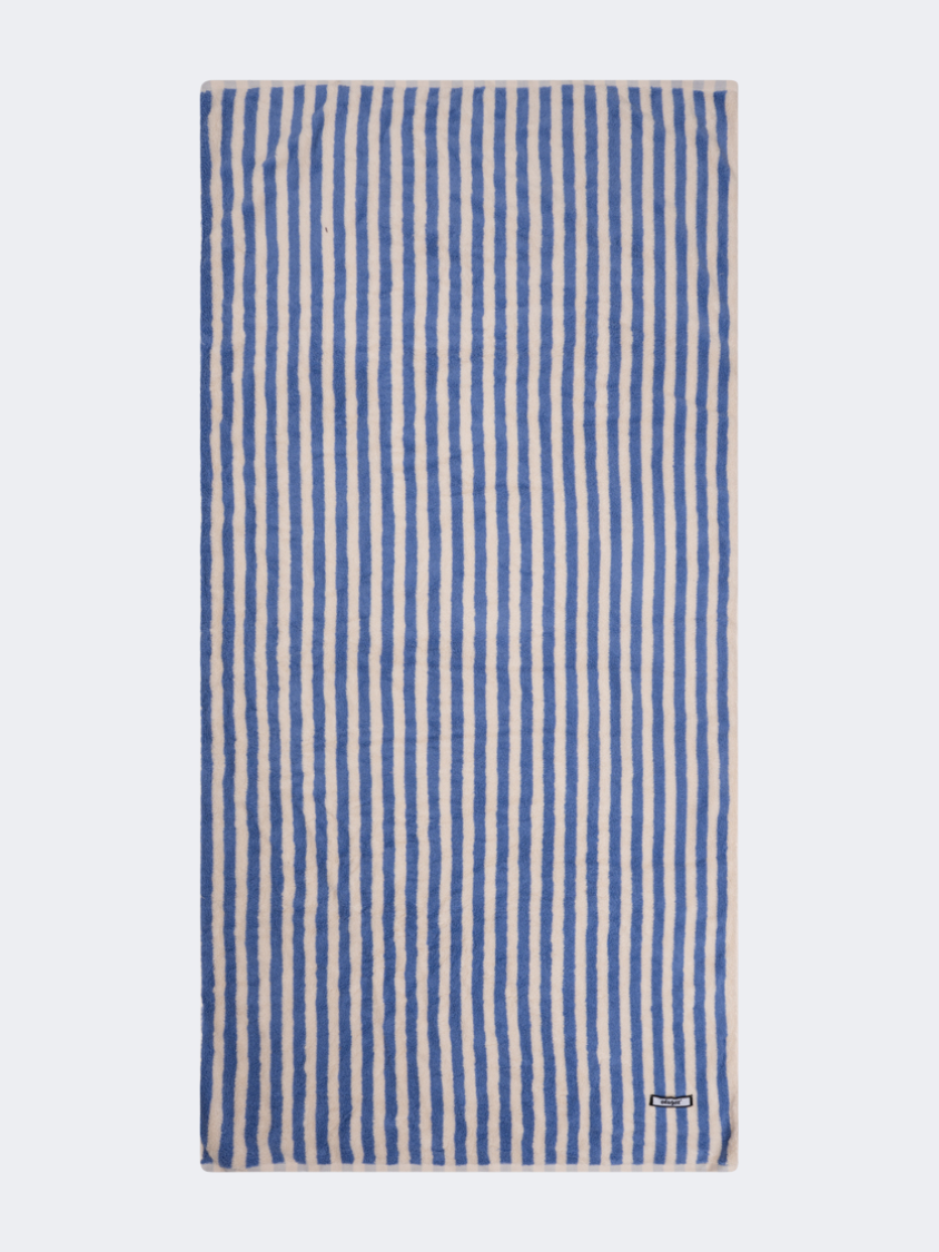 Oil And Gaz Absorbent Unisex Striped Beach Towel Blue/White