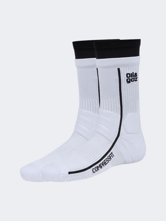 Oil & Gaz Comfy Unisex Life Style Socks White