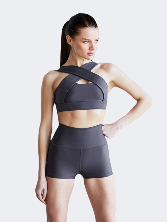 Oil & Gaz Biker Women Lifestyle Short Anthracite