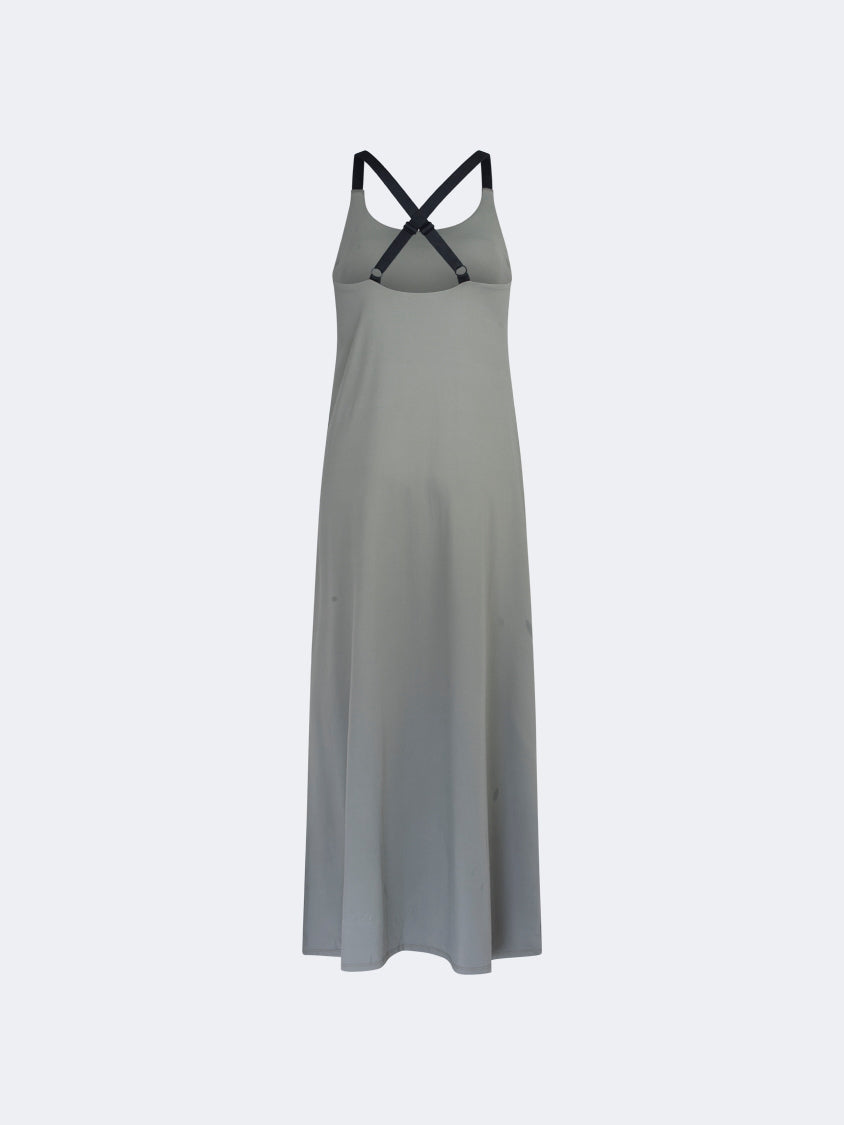 Oil And Gaz Flowy Women Lifestyle Dress Khaki