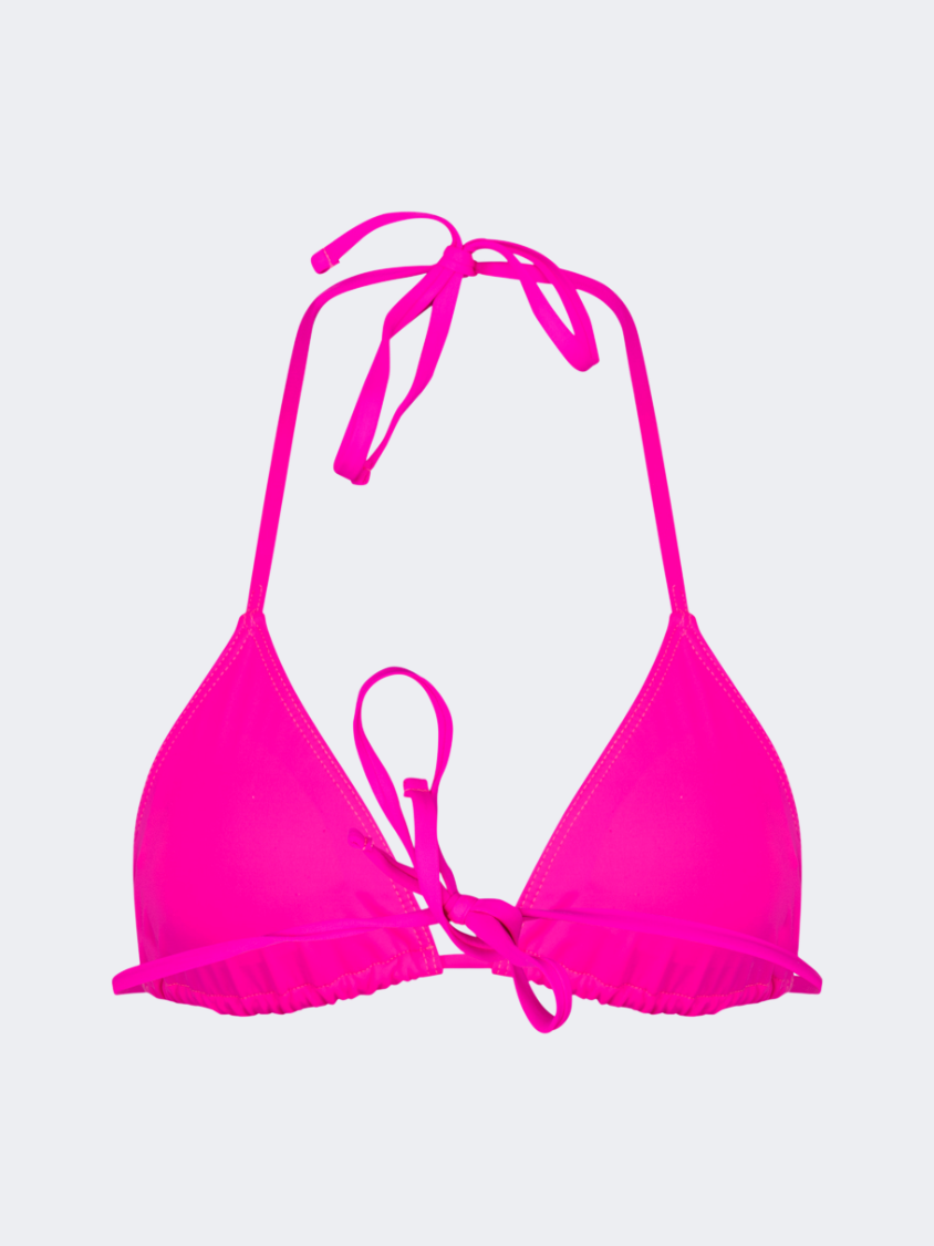 Oil And Gaz Comfortable Women Beach Triangle Bra Fushia
