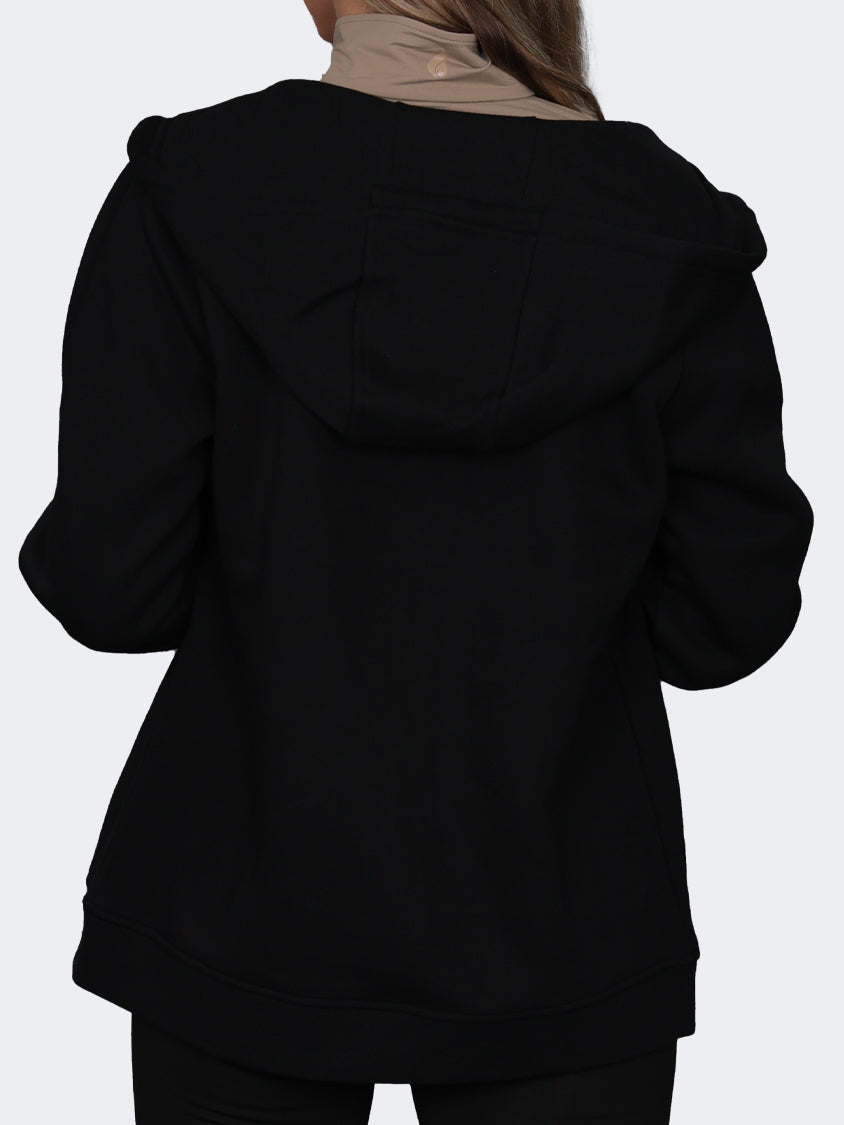 Oil And Gaz Full Zip Women Lifestyle Hoody Black