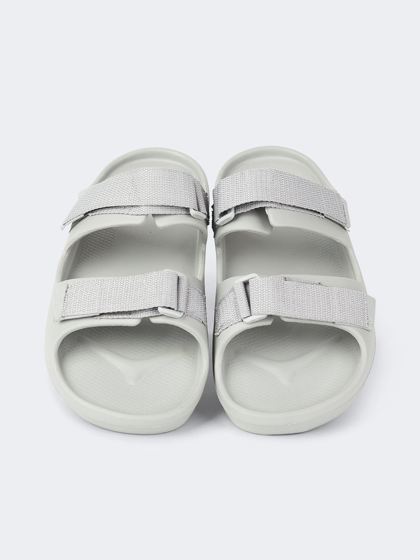 Oil And Gaz Comfortable Men Beach Slide Grey