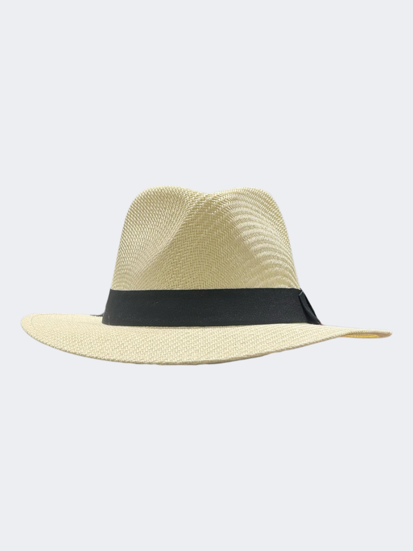 Oil And Gaz Summer Men Beach Hat Milk White