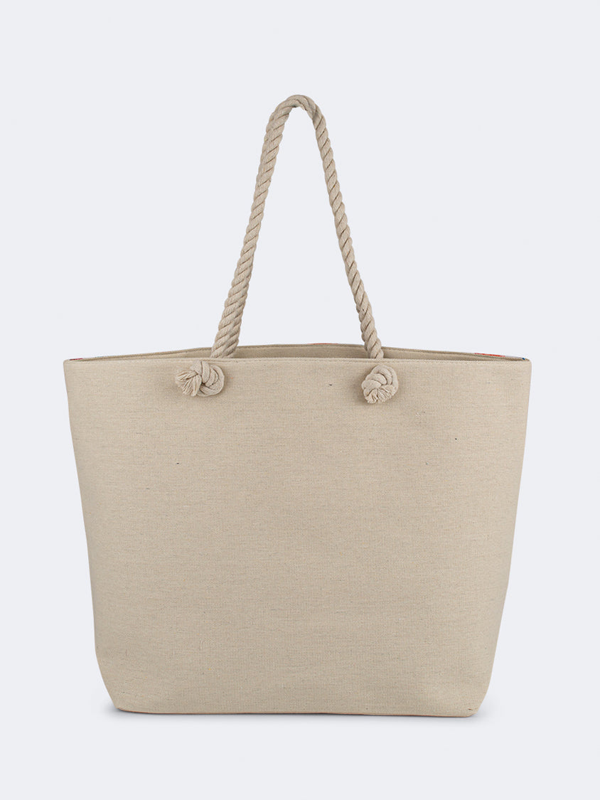 Oil And Gaz Chic Women Beach Bag Blue/Gold