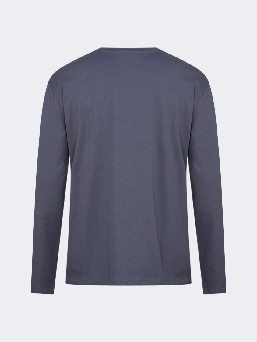 Oil And Gaz Big Size Men Lifestyle Long Sleeve Grey
