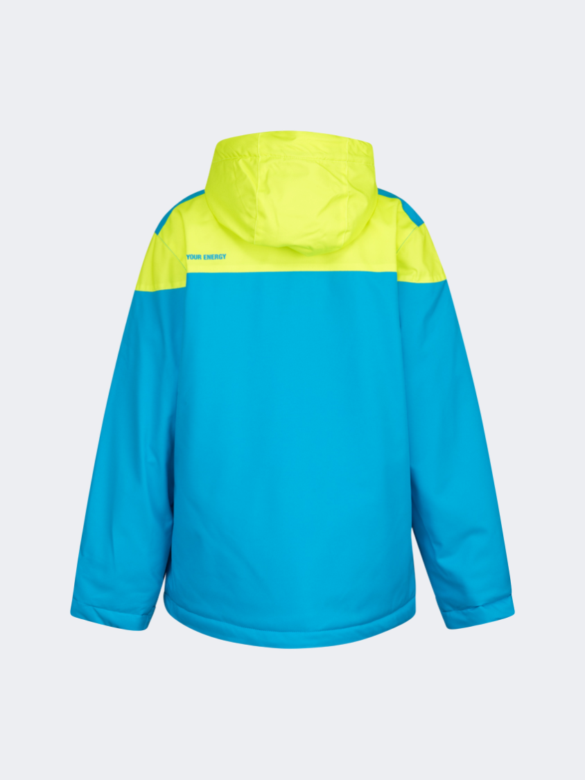 Oil&Gaz Comfortable Kids-Boys Skiing Ski Jacket Blue/Neon Yellow
