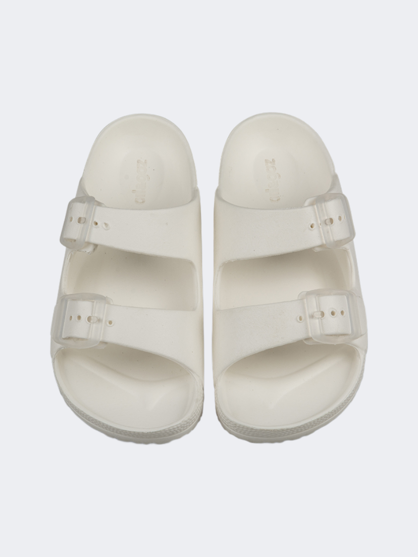 Oil And Gaz Chic Beach Kids Stripe Slide White