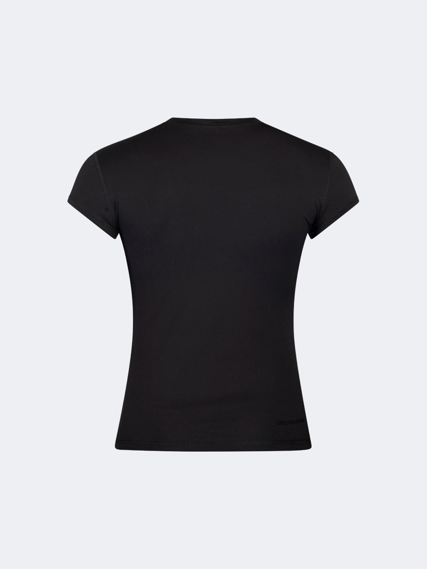 Oil And Gaz Classic Women Lifestyle Crew Neck T-Shirt Black