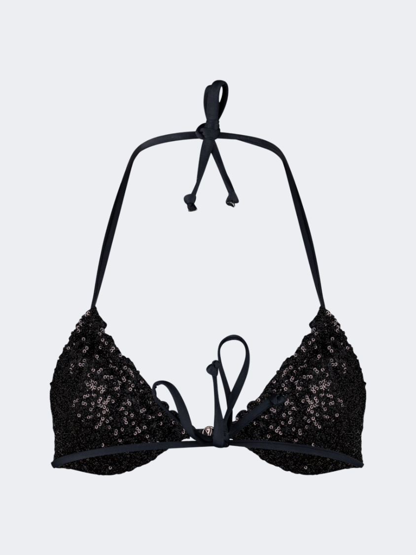 Oil And Gaz Comfortable Women Beach Bra Black