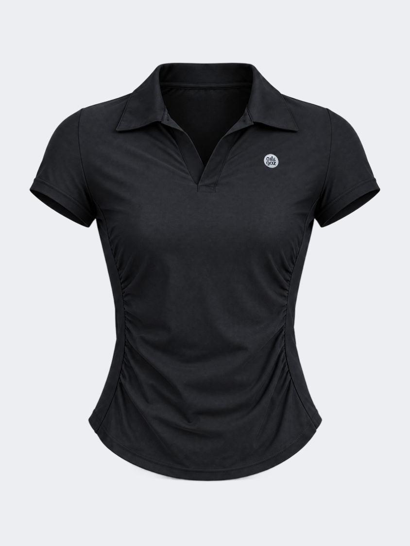 Oil & Gaz Elegant Women Lifestyle Polo Black