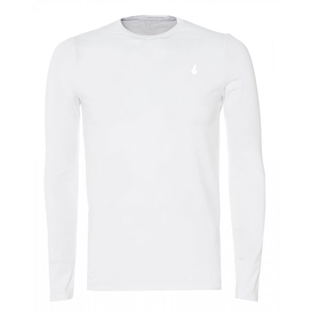 Oil And Gaz Classic Men Lifestyle R.Neck Long Sleeve White
