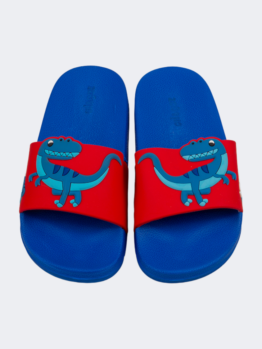 Oil And Gaz Casual Beach Kids Slide Royal Blue