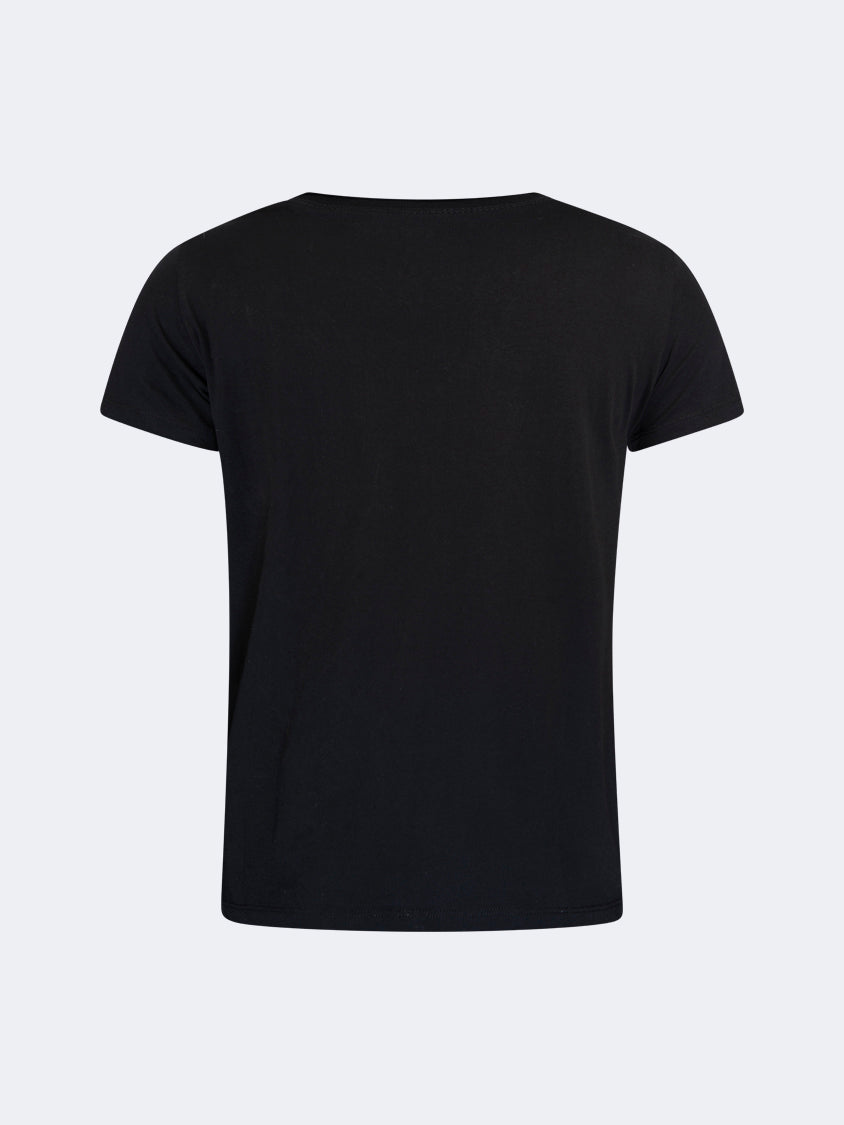 Oil And Gaz Classic Women Lifestyle V-Neck T-Shirt Black