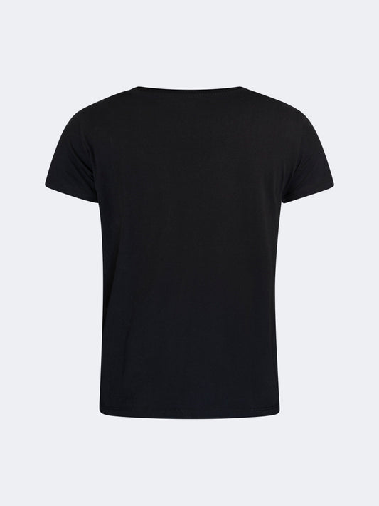 Oil & Gaz Classic Women Lifestyle V-Neck T-Shirt Black