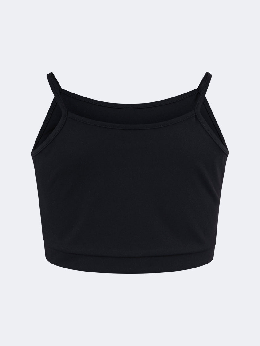 Oil And Gaz Breathable Kids-Girls Lifestyle Longline Bra Black