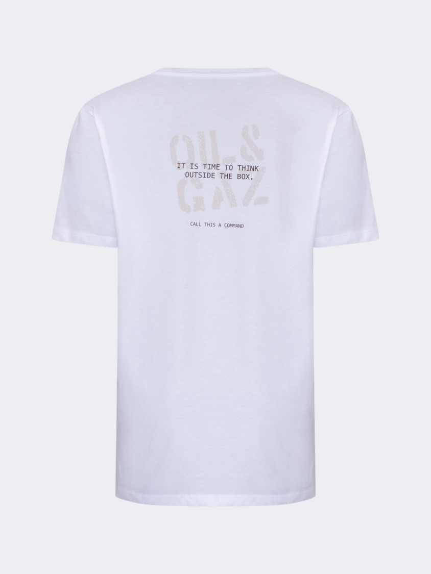 Oil&Gaz Breathable Unisex Lifestyle Graphic T-Shirt White