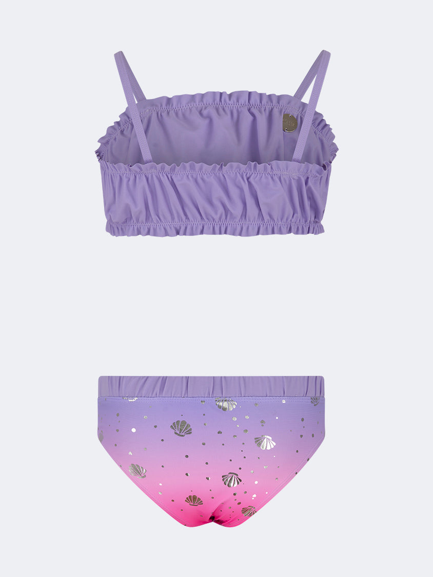 Oil And Gaz Colorful Kids-Girls Beach Bikini Set Purple/Pink