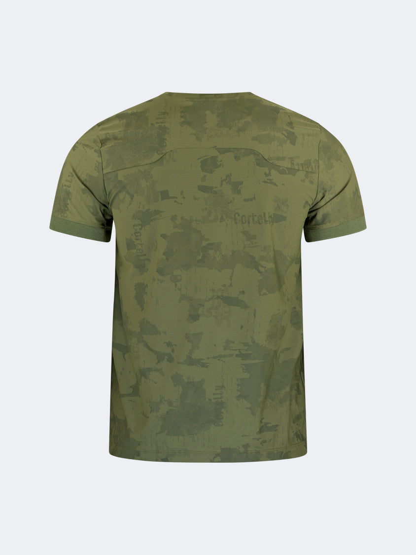 Oil And Gaz Classic Men Lifestyle Camo R-Neck T-Shirt Dark Green