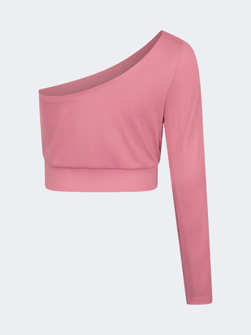 Oil&Gaz Off-Shoulder Kids-Girls Lifestyle Crop Top Pink
