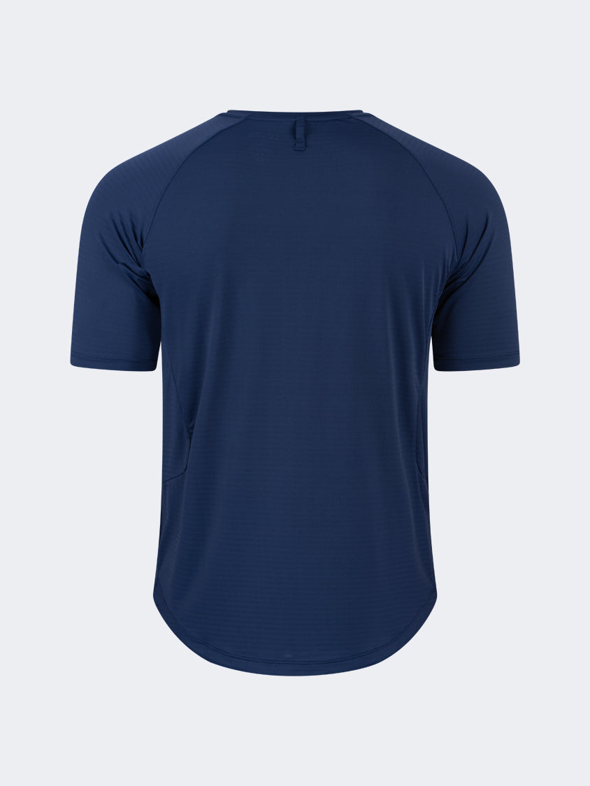 Oil And Gaz Comfortable Men Training T-Shirt R-Neck Navy