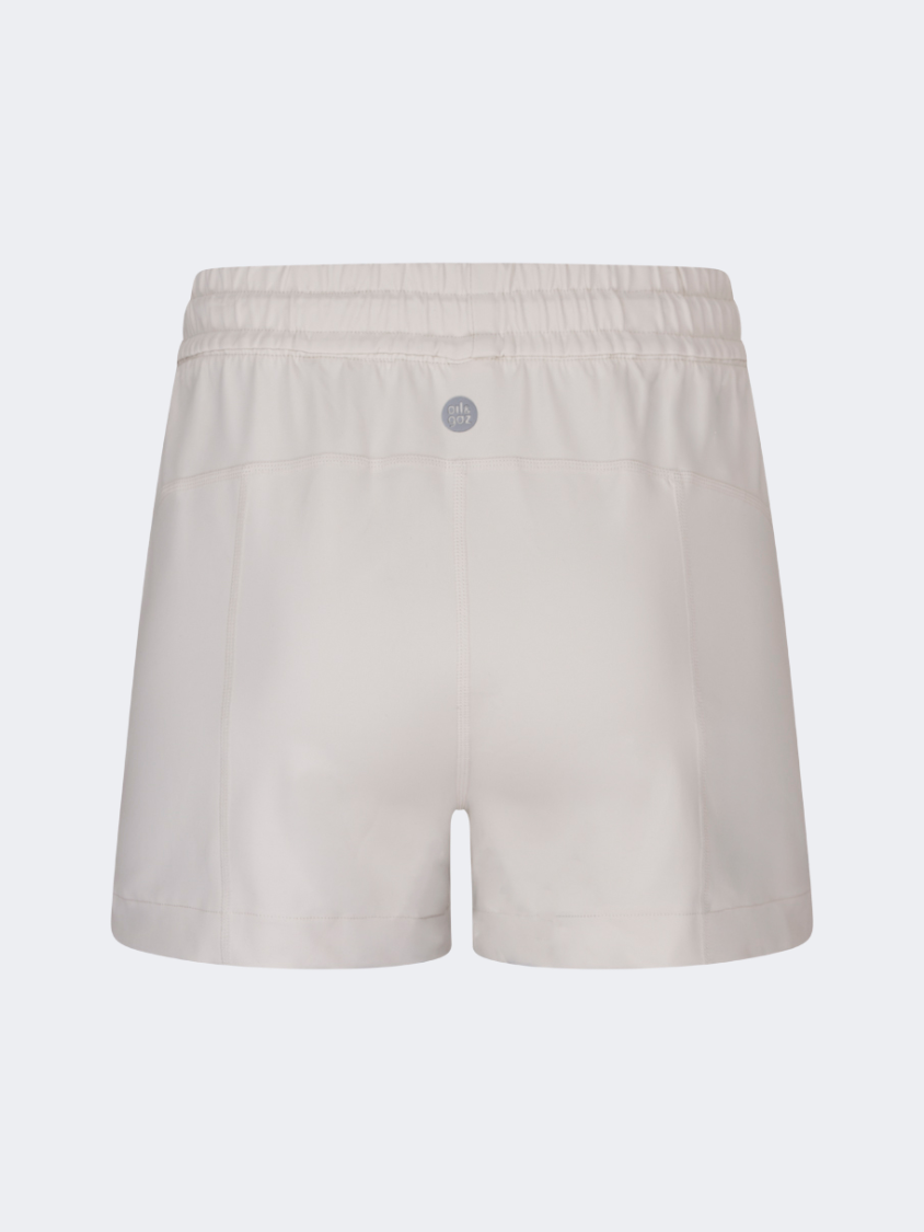 Oil&Gaz Slim Fit Women Training Short White