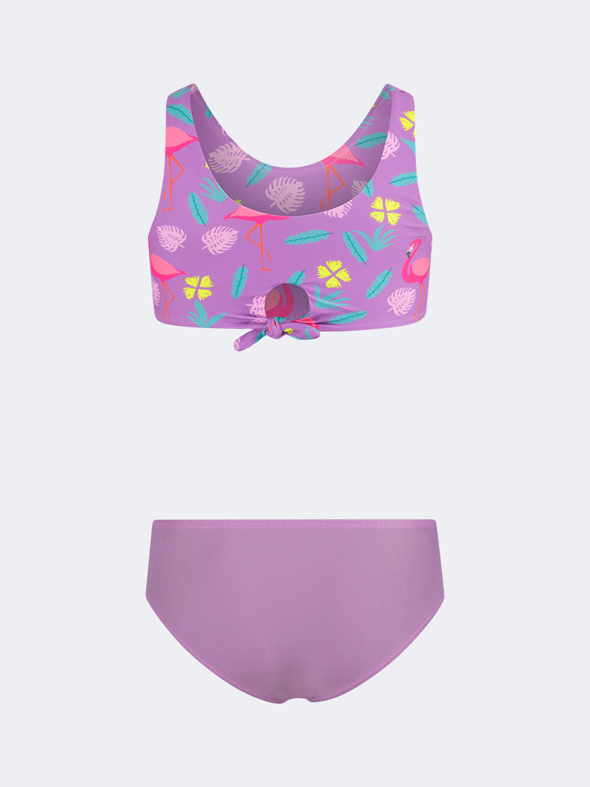 Oil And Gaz Cute Kids-Girls Beach Bikini Set Purple