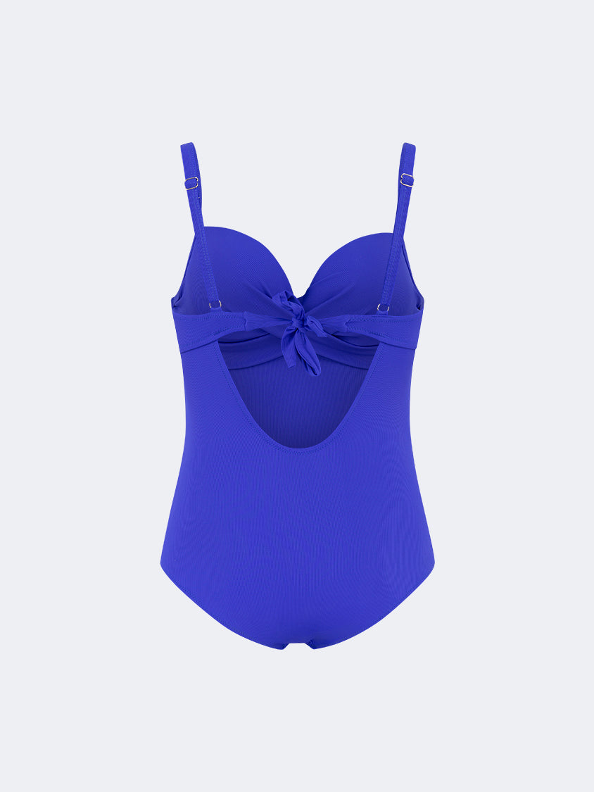 Oil And Gaz Stylish Women Beach Over Size Monokini Royal Blue