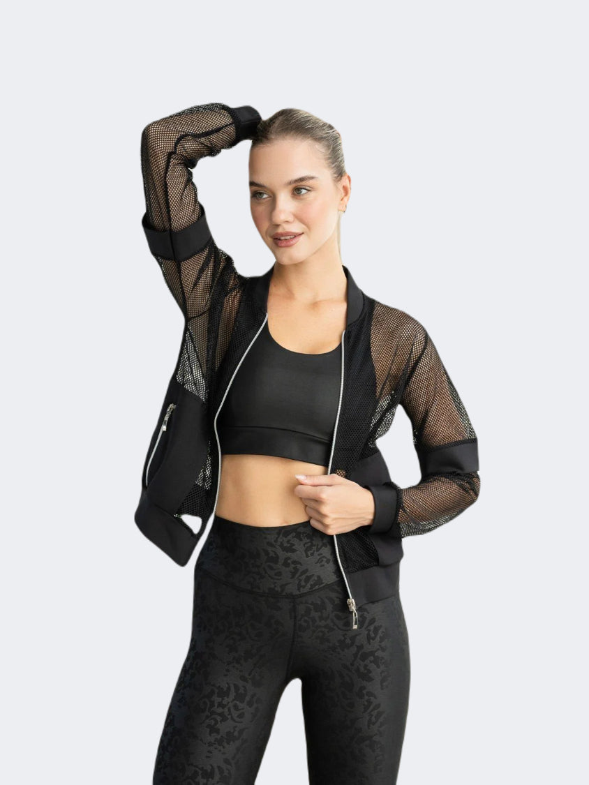 Oil And Gaz Filet Women Lifestyle Jacket Black