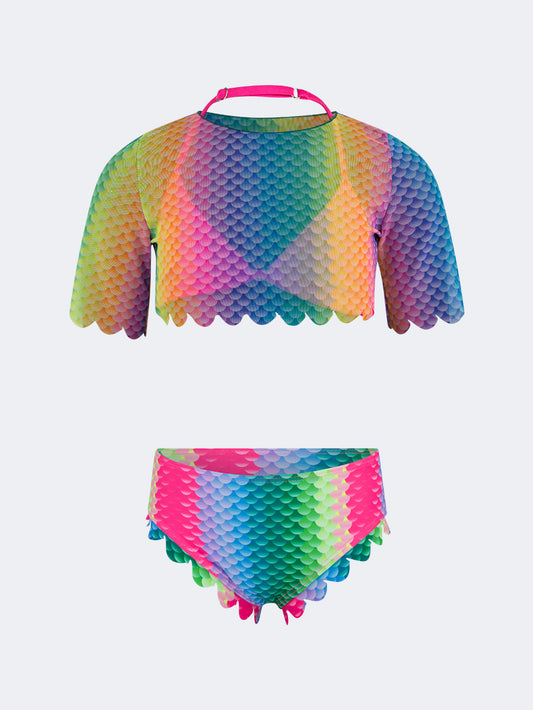 Oil & Gaz Soft Kids-Girls Beach Bikini Set Pink