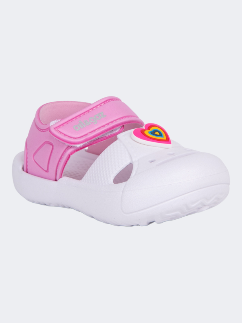 Oil And Gaz Cozy Infant-Girls Beach Slip-On Clogs Pink/White
