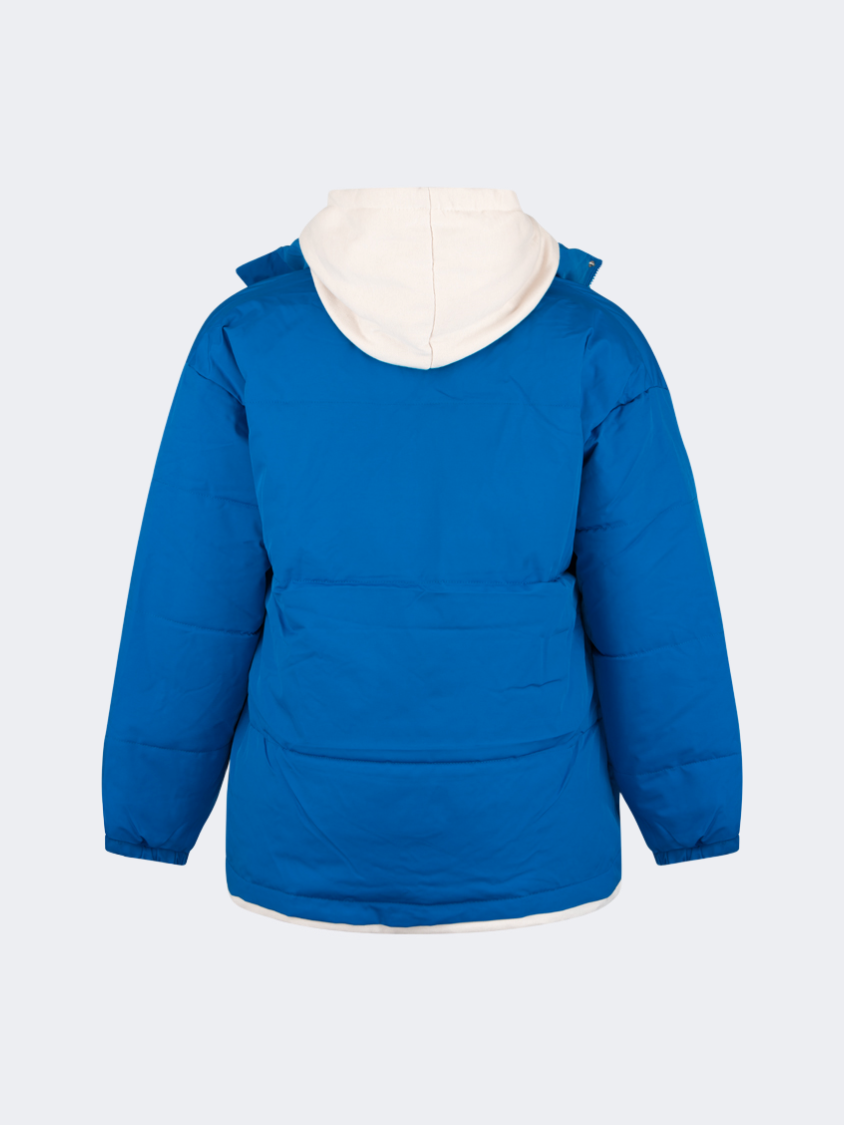 Kddds036 Unisex Hooded Puffer Jacket Blu