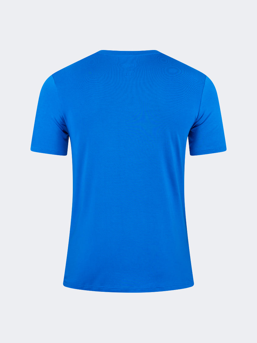 Oil And Gaz Comfortable Men Sportwear T-Shirt R-Neck Royal Blue