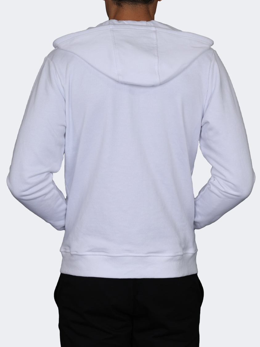 Oil And Gaz Full Zip Men Lifestyle Hoody White