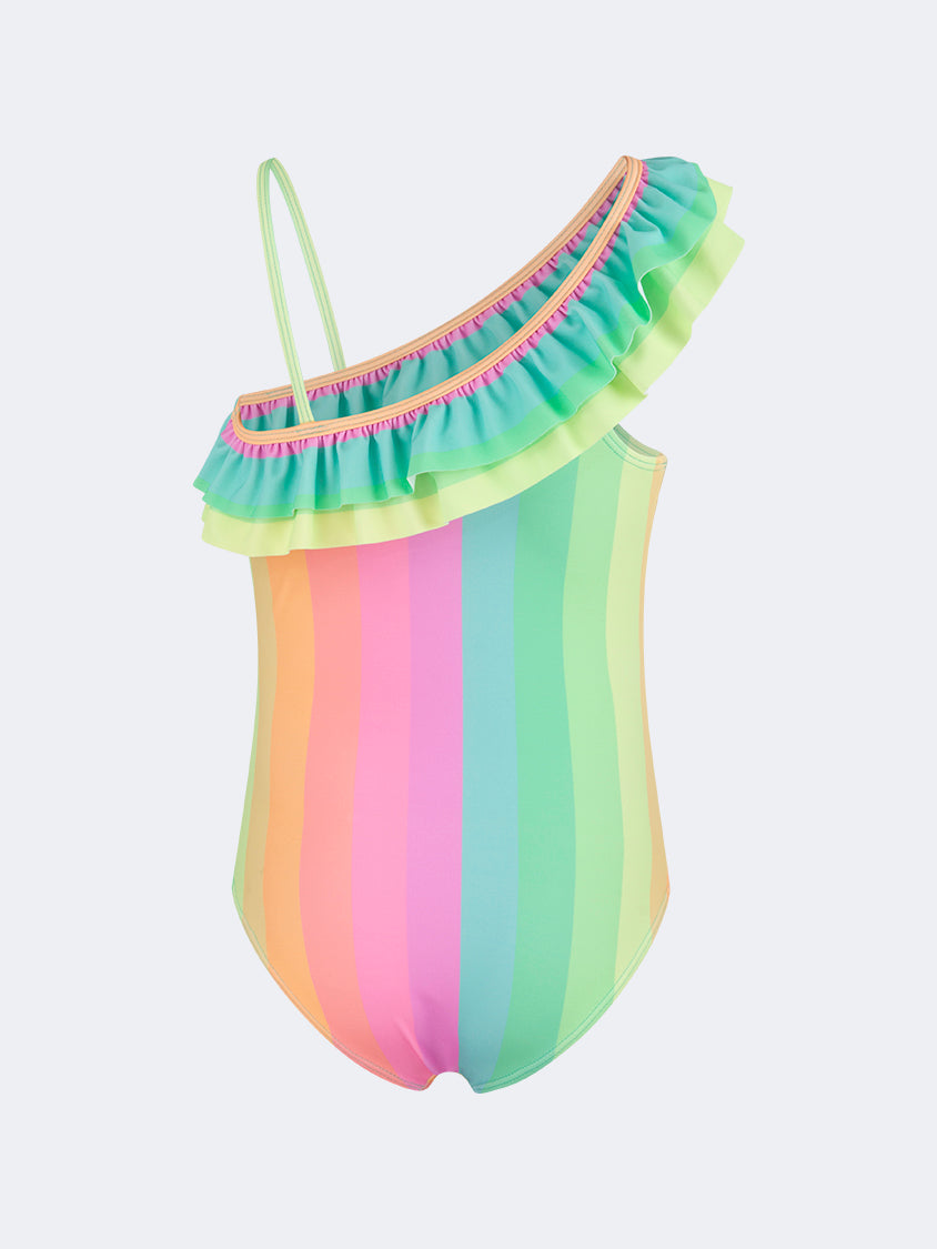 Oil And Gaz Colorful Kids-Girls Beach Monokini Multi Color