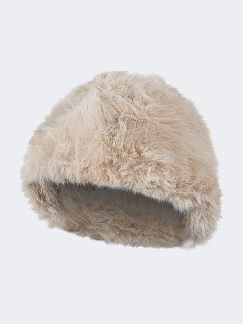 Oil And Gaz Comfy Women Lifestyle Fur Hat Beige