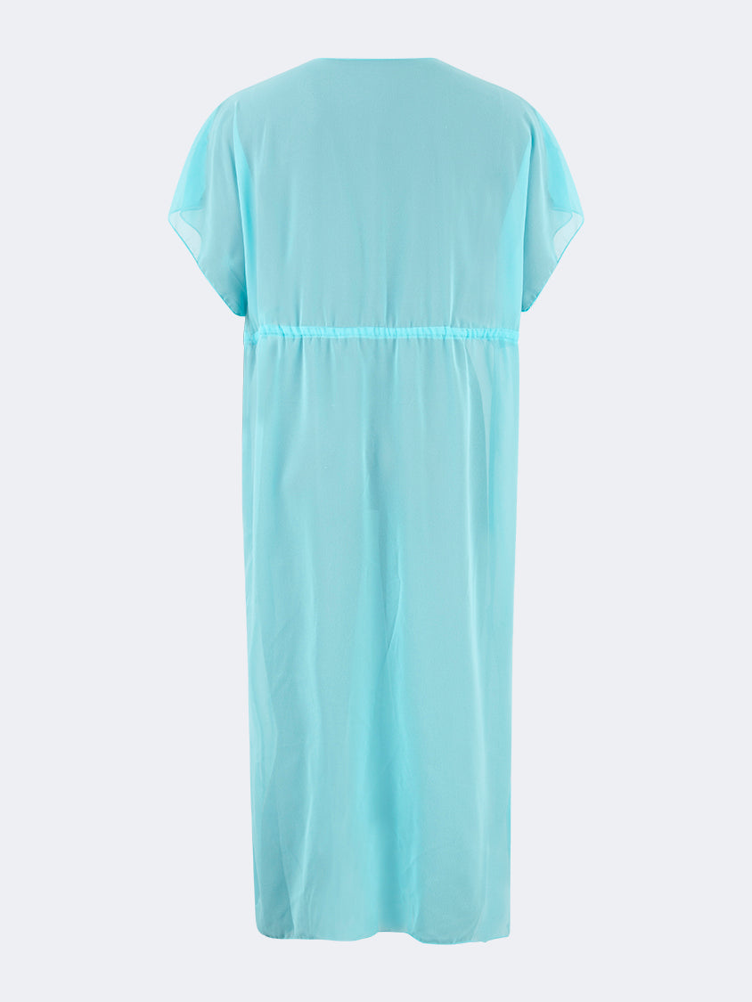 Oil And Gaz Chic Women Beach Cloth Dress Ss Blue